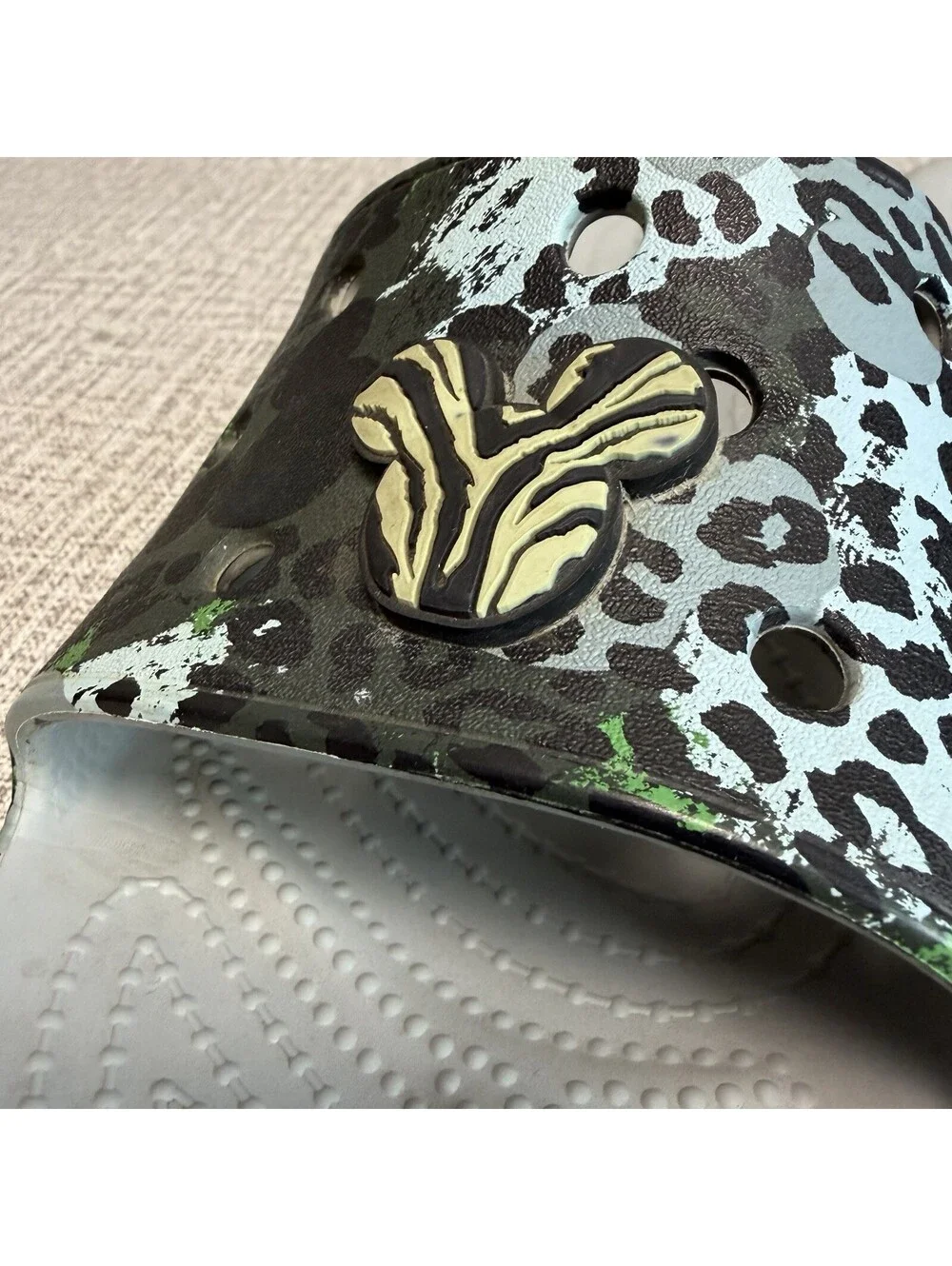 Crocs Disney Animal Kingdom Leopard Safari Print Slides Womens Size 10 Mens Sz 8